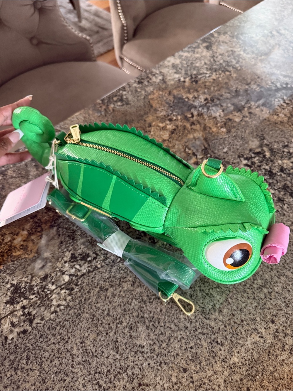 Loungefly Disney Tangled, PASCAL Figural Crossbody Bag